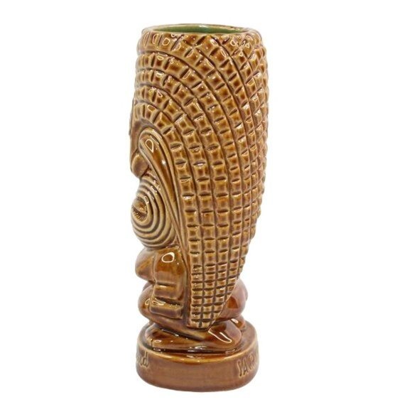 The Jungle Bird  Tiki Mug From Sacramento CA 1st Edition Glossy Brown Glaze - Picture 5 of 11